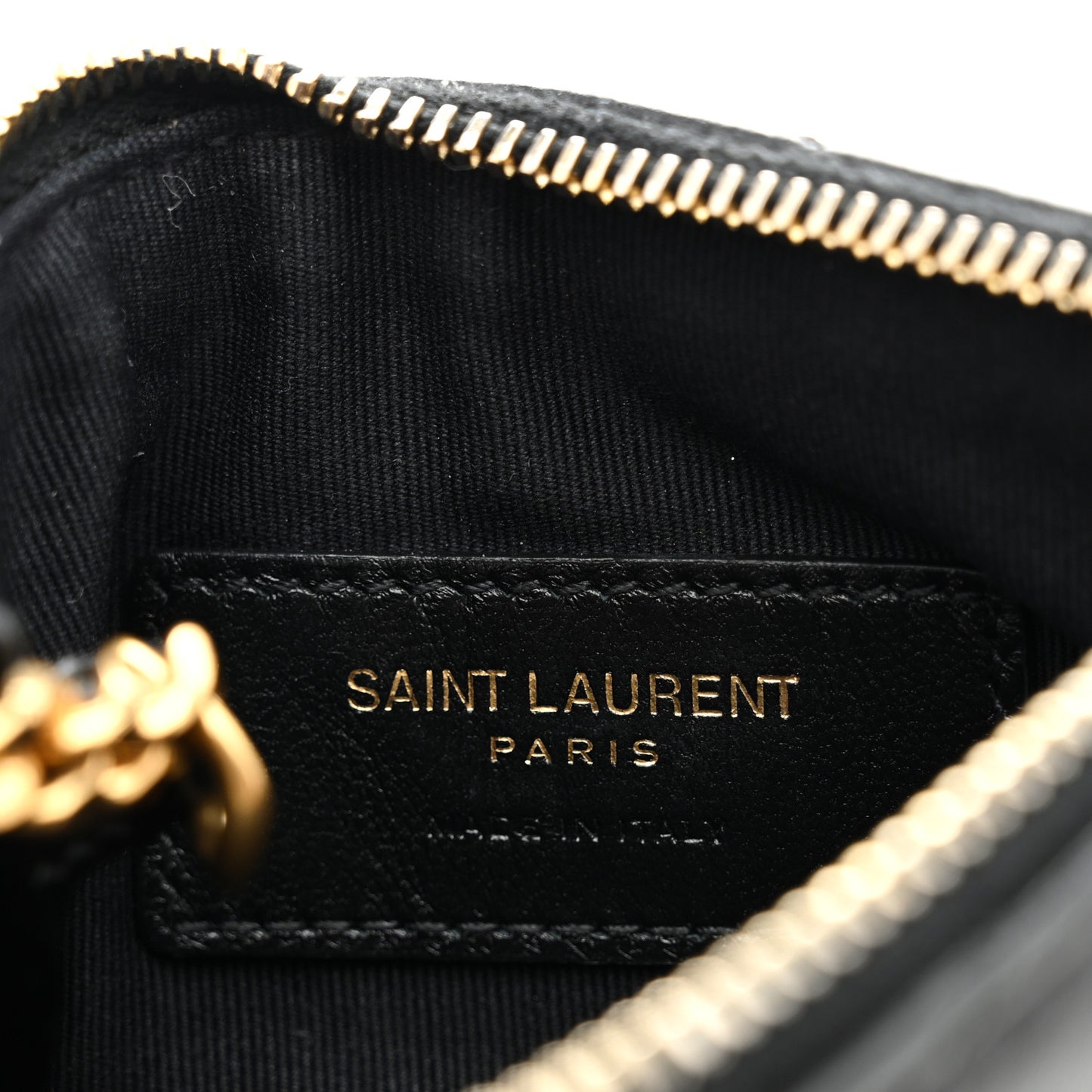 Calfskin Matelasse Monogram Key Pouch Black