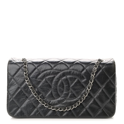 Chanel Glazed Calfskin Quilted CC Single Flap Black 1 of 11