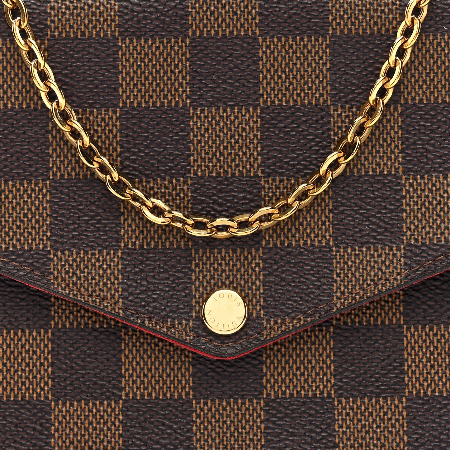 Damier Ebene Pochette Felicie Chain Wallet