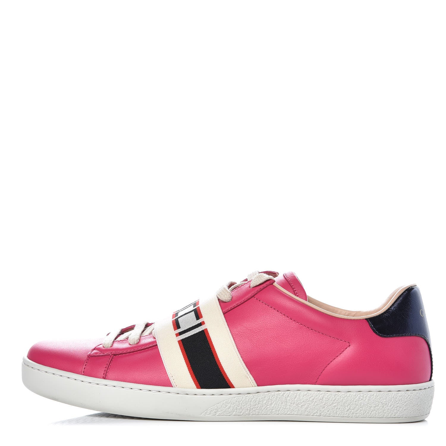 Gucci Calfskin Stripe Womens New Ace Sneakers 40.5 Box Pink Ecru Notte 1 of 12