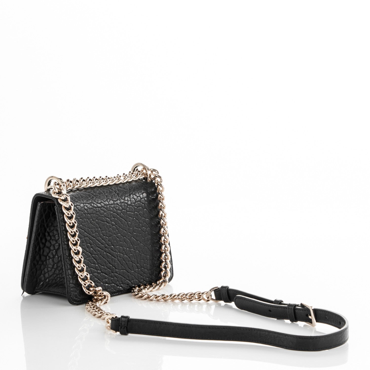 Christian Dior Crinkled Lambskin Embellished Diorama Club Bag Black 3 of 6