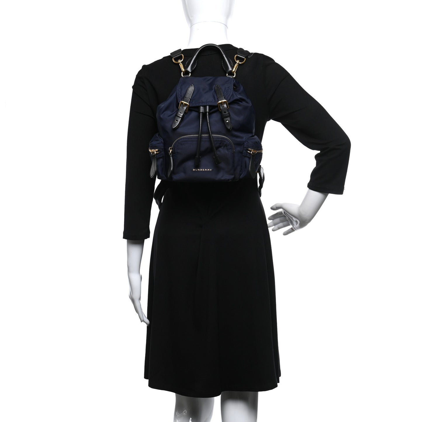 Nylon Medium Rucksack Backpack Ink Blue