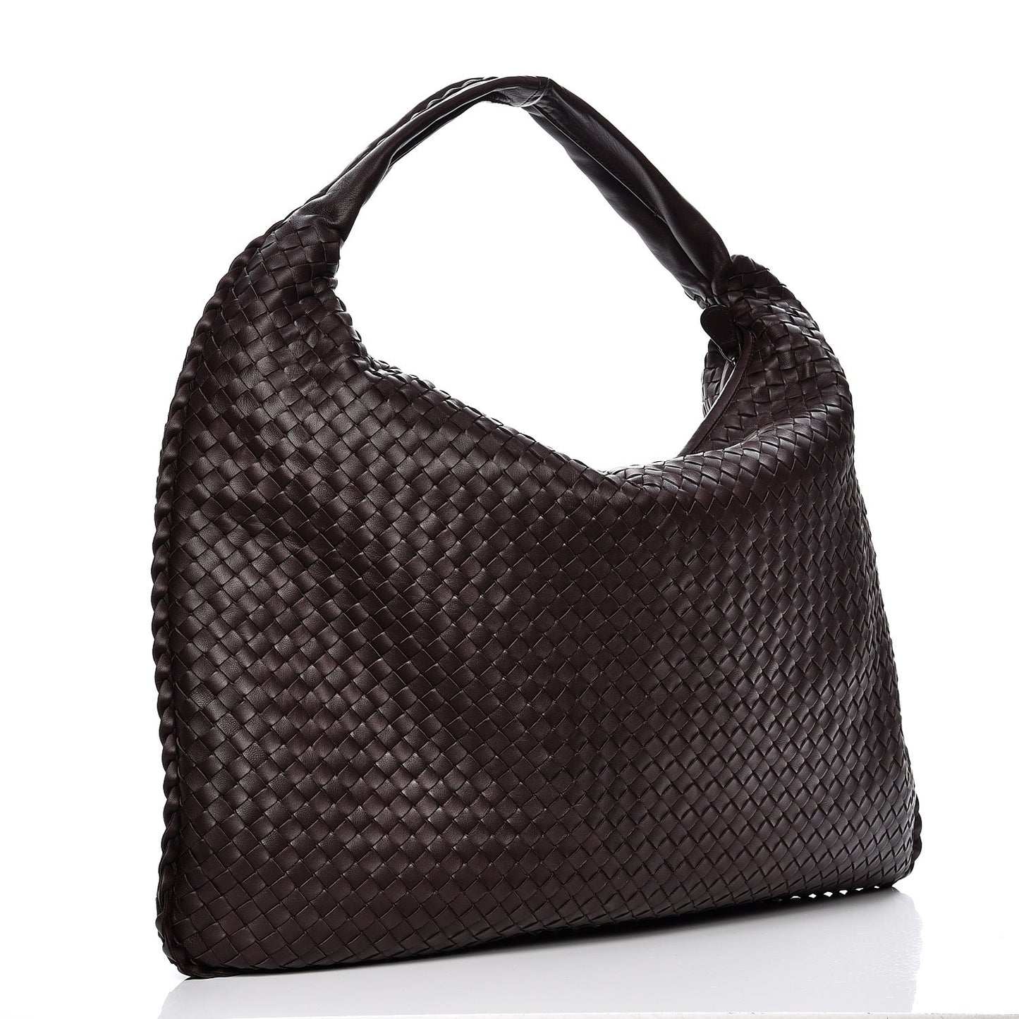Nappa Intrecciato Maxi Veneta Hobo Ebano