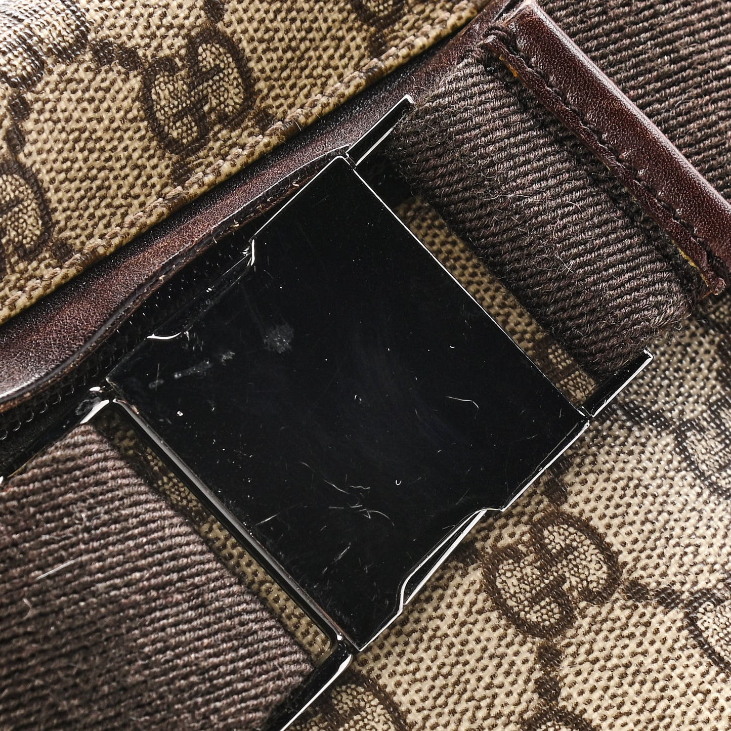 GG Plus Monogram Web Belt Bag Dark Brown