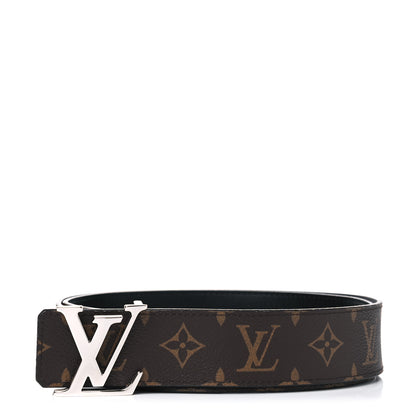 Louis Vuitton Calfskin Monogram 40mm LV Initiales Reversible Belt 105 42 Black 1 of 5
