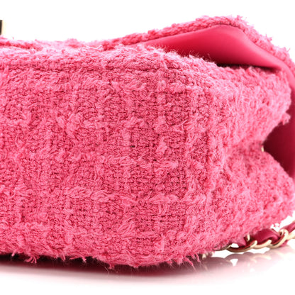 Chanel Cashmere Tweed Quilted Mini Rectangular Flap Fuchsia 10 of 11