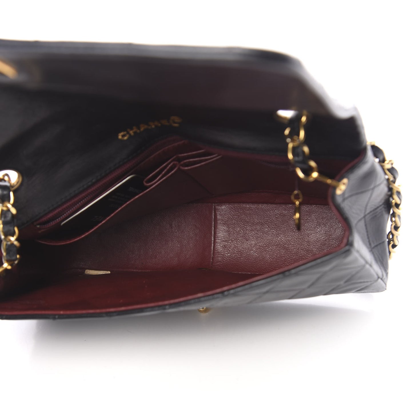 Lambskin Quilted Small Single Flap Black