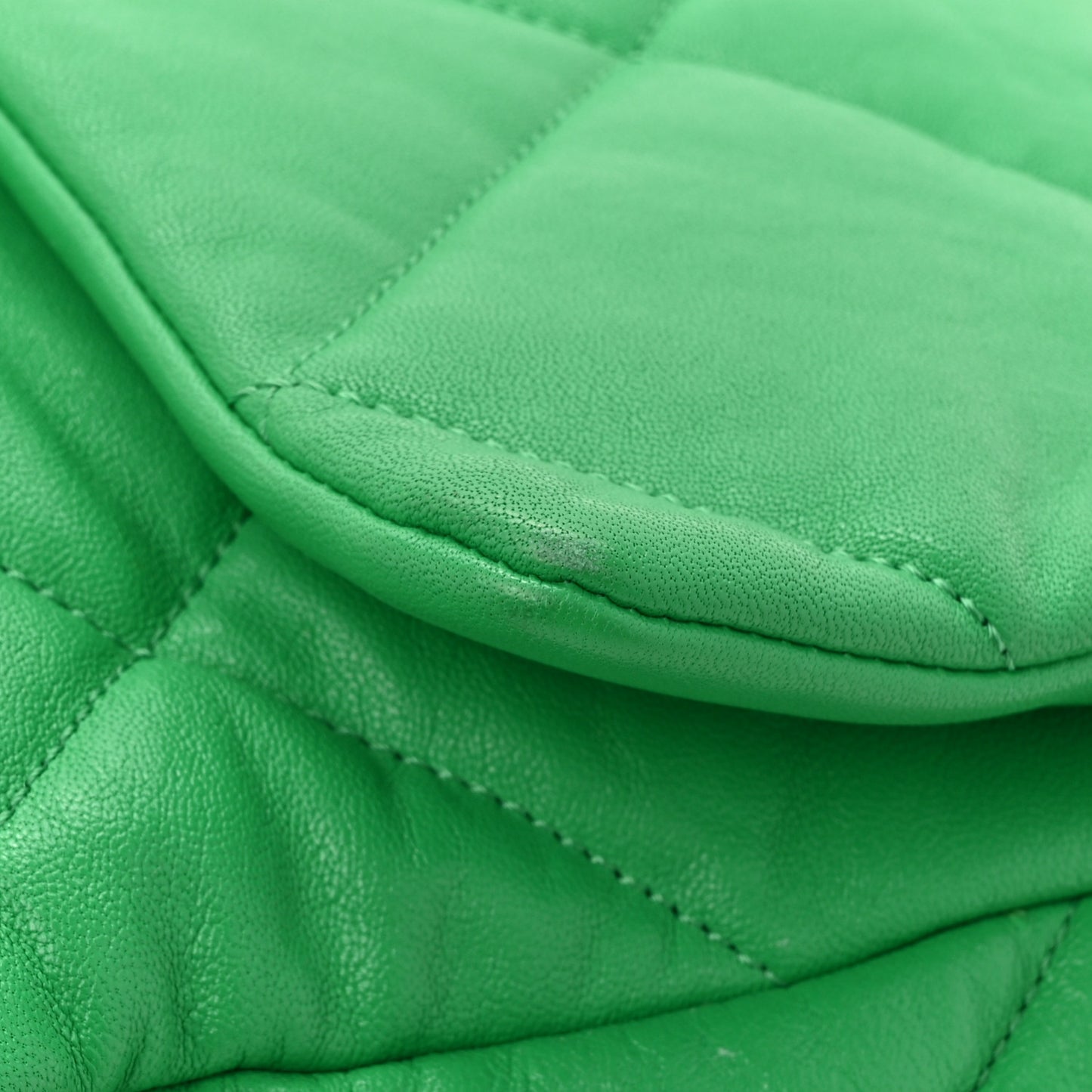 Goatskin Quilted Large Chanel 19 Flap Green
