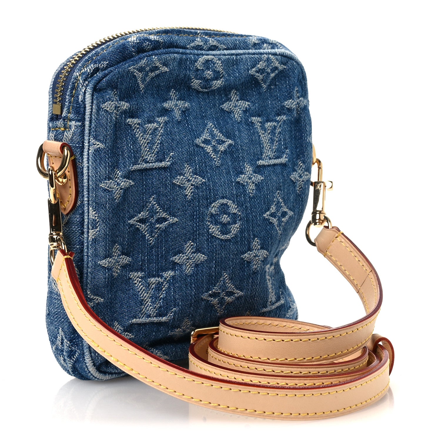 Louis Vuitton Denim Fairfax Pochette Blue 3 of 9