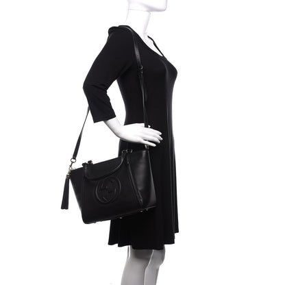 Gucci Pebbled Calfskin Small Soho Top Handle Bag Black 2 of 11