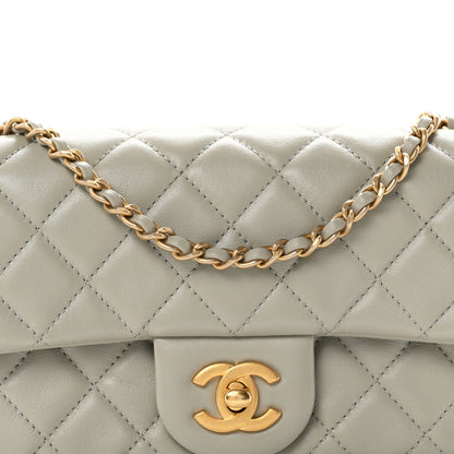 Chanel Lambskin Quilted Mini Rectangular Pearl Crush Flap Grey 8 of 11