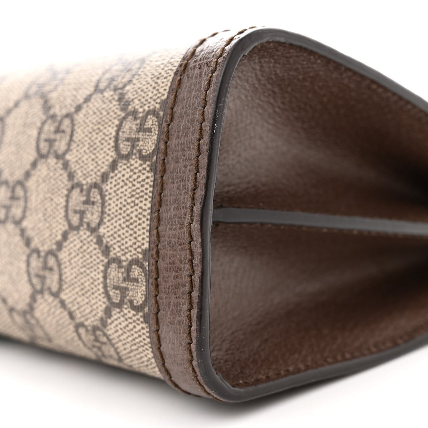 GG Supreme Monogram Web Small Ophidia Chain Shoulder Bag Brown