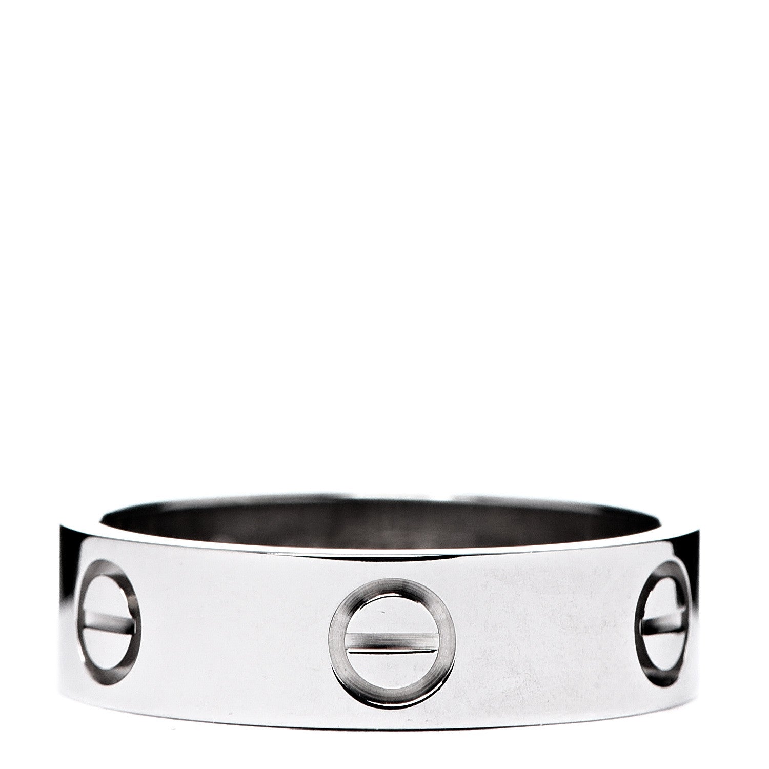 Cartier 18K White Gold 5.5mm LOVE Ring 56 7.5 1 of 4