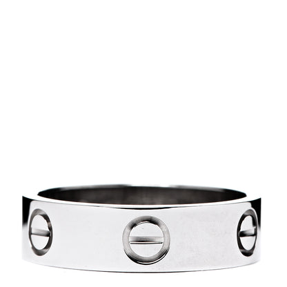 Cartier 18K White Gold 5.5mm LOVE Ring 56 7.5 1 of 4
