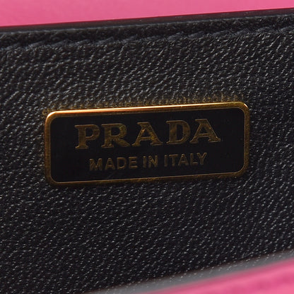 Prada City Calf Saffiano Cahier Bag Fuxia Black 6 of 8