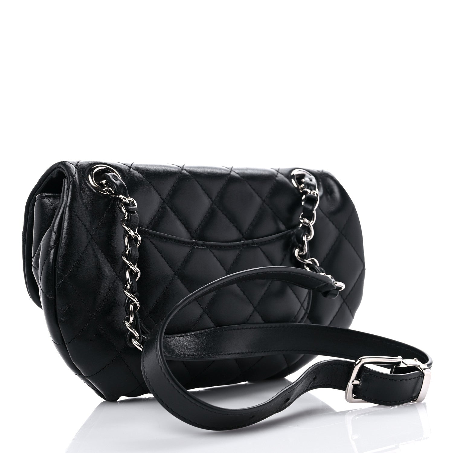 Chanel Calfskin Quilted CC Uniform Flap Belt Bag Black 3 of 15