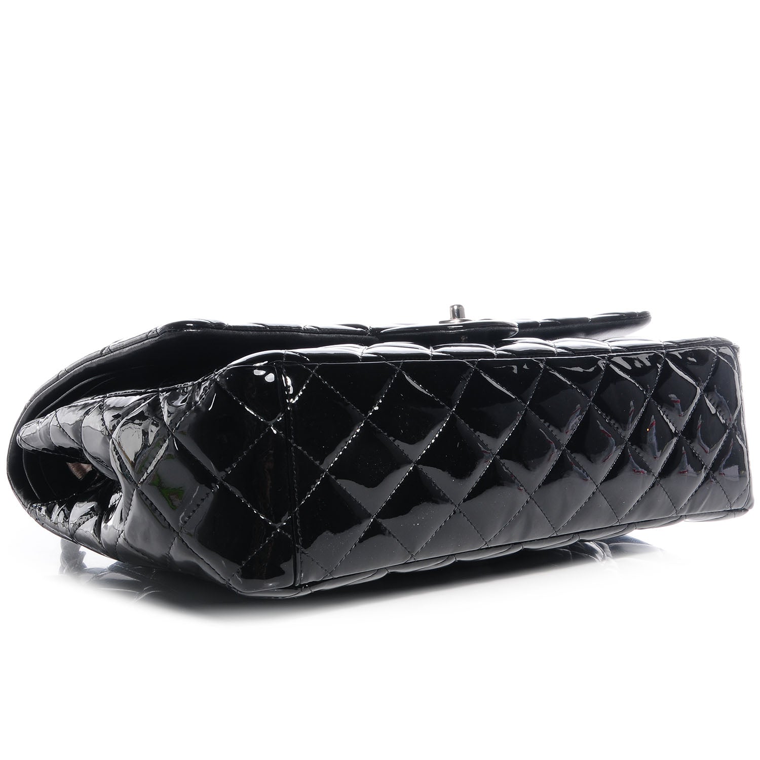 Chanel Patent Quilted Maxi Double Flap Black 4 of 10