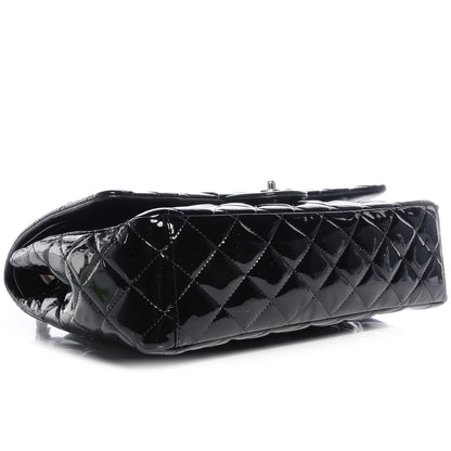 Chanel Patent Quilted Maxi Double Flap Black 4 of 10