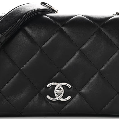 Chanel Lambskin Quilted Small Chain Rows Flap Black 8 of 11