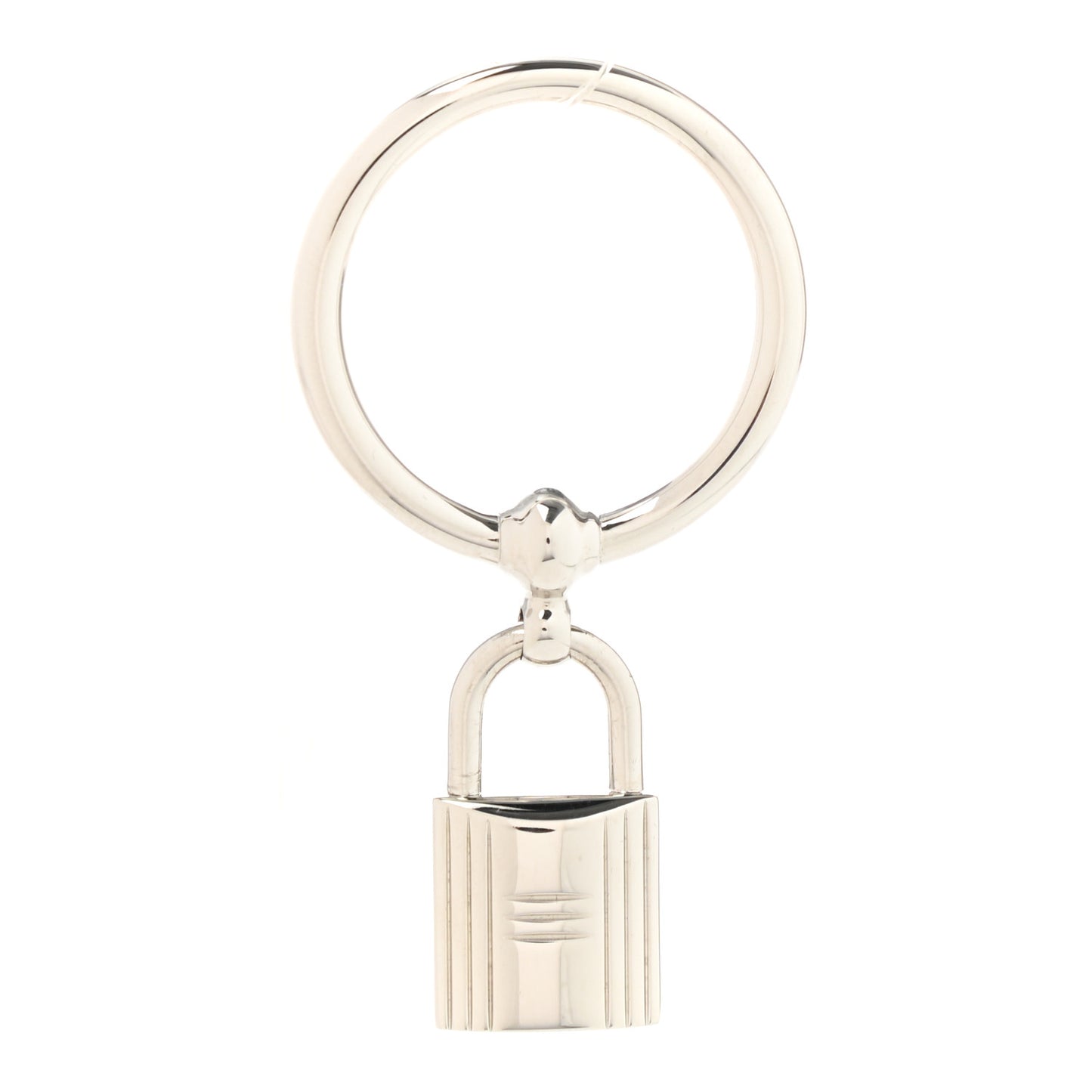 Palladium Loop Charms Cadenas Scarf Ring Silver