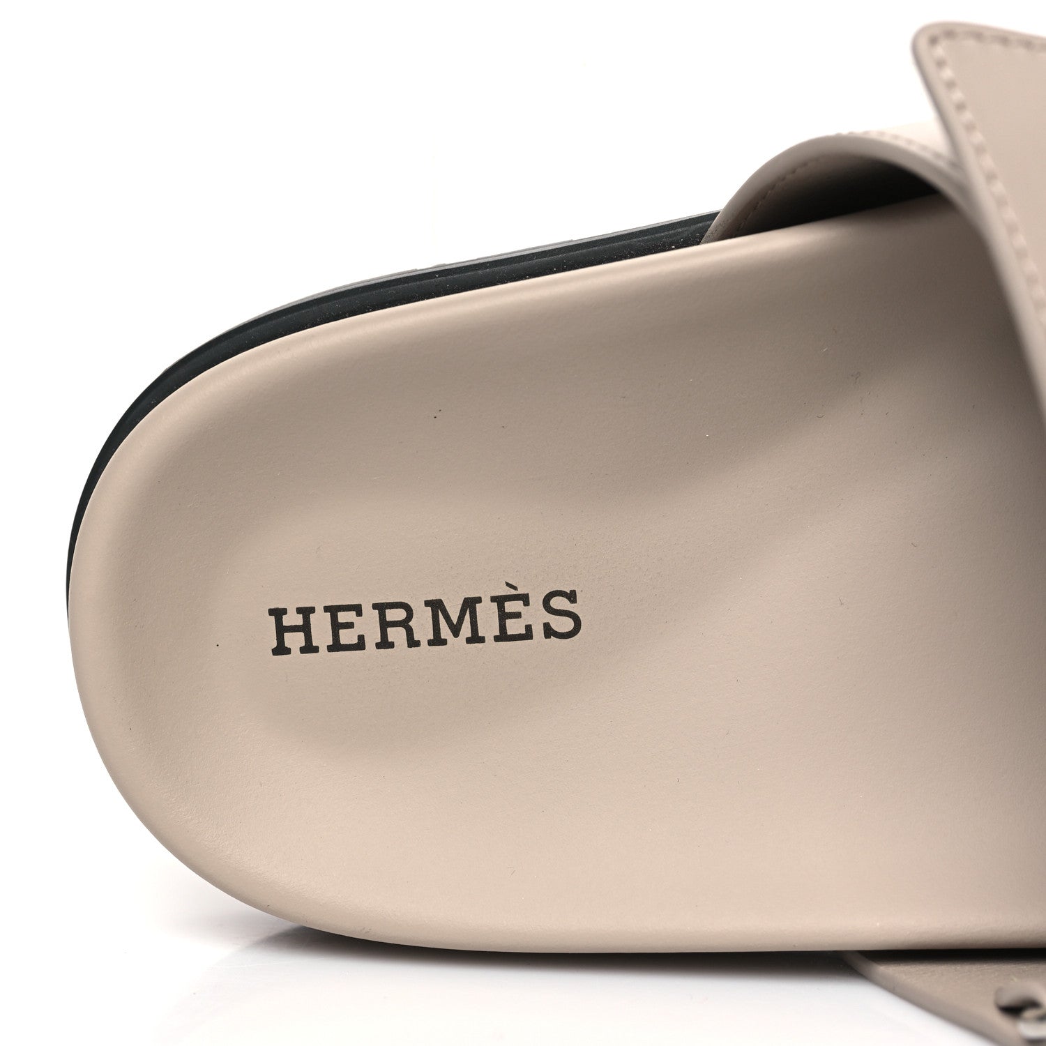 Hermes Calfskin Womens Chypre Sandals 37 Beige Mastic 7 of 9