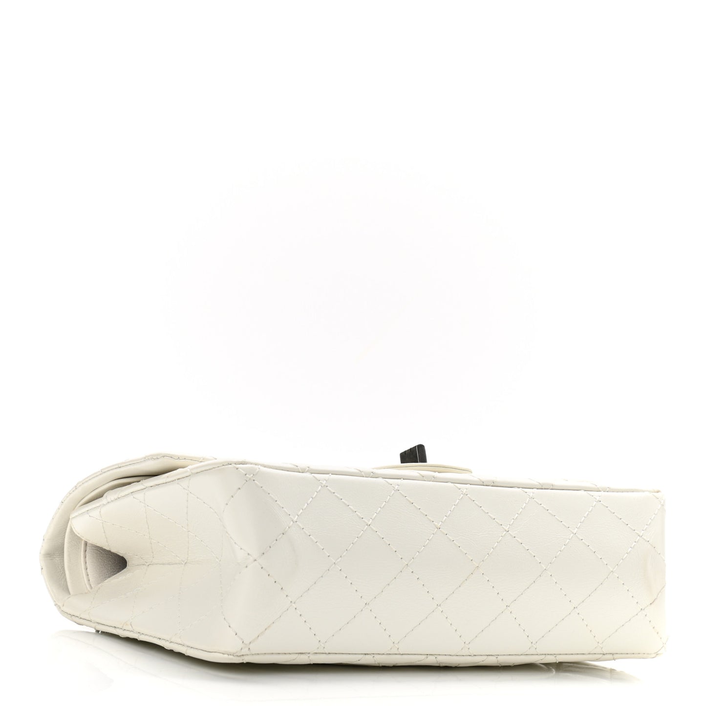 Aged Calfskin Quilted 2.55 Reissue 225 Flap White
