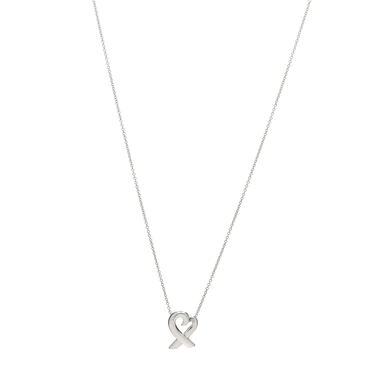 Sterling Silver Small Paloma Picasso Loving Heart Pendant Necklace