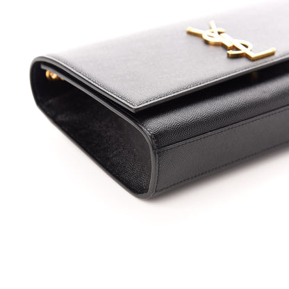 Saint Laurent Grain De Poudre Medium Classic Monogram Kate Satchel Black 8 of 9