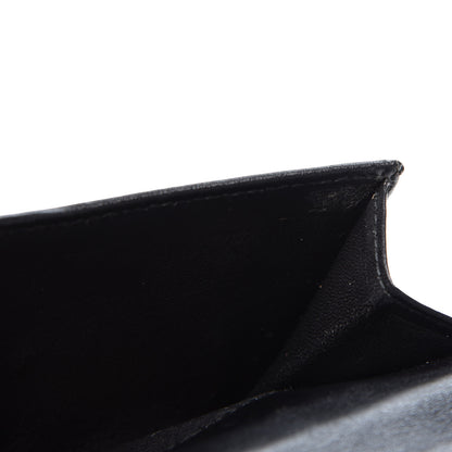 Gucci Calfskin Denim Monogram French Flap Wallet Black 6 of 11