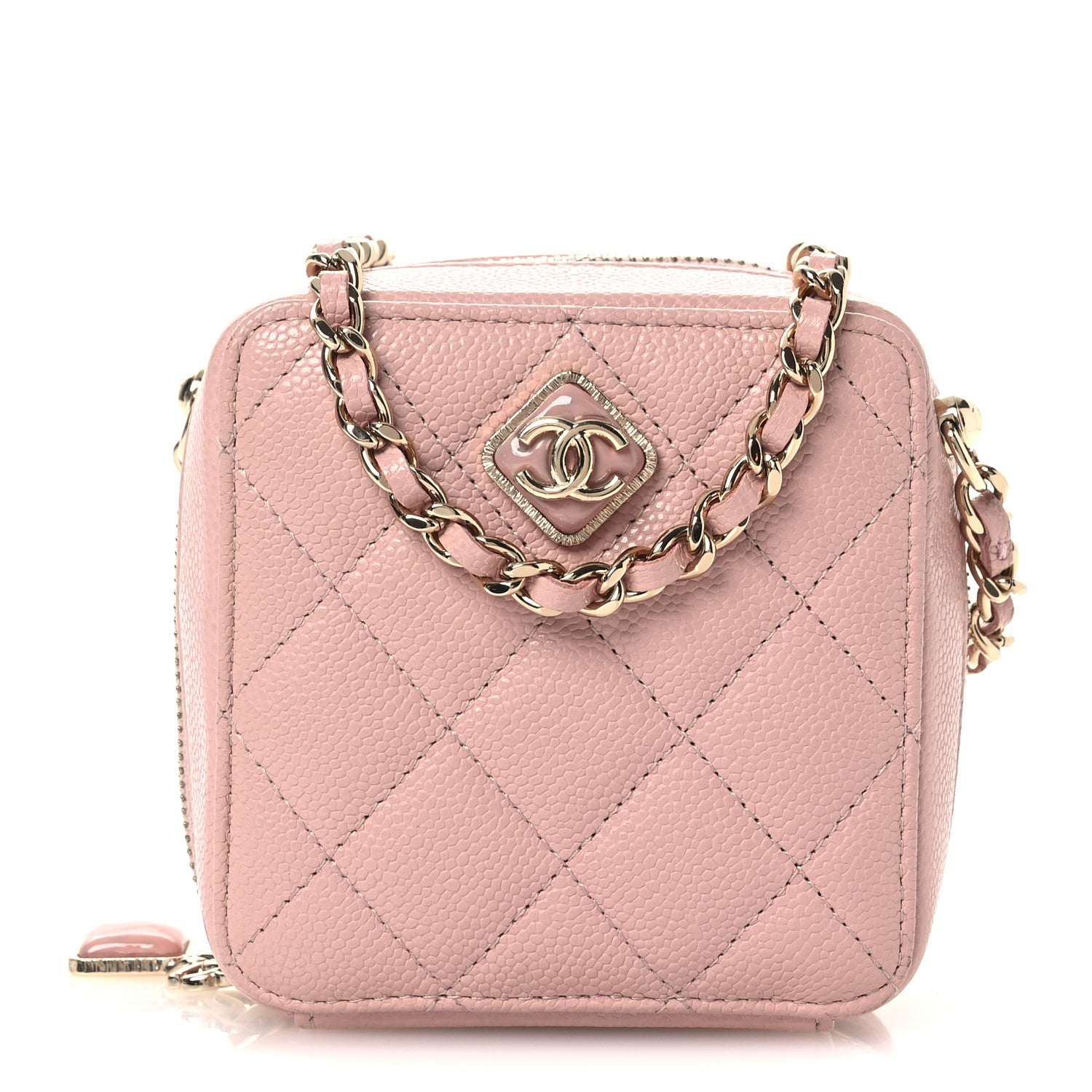 Chanel Caviar Quilted Clutch with Chain Light Pink 1 of 12