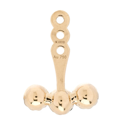 Gucci 18K Yellow Gold Pearl Single GG Running Earring 5 of 5