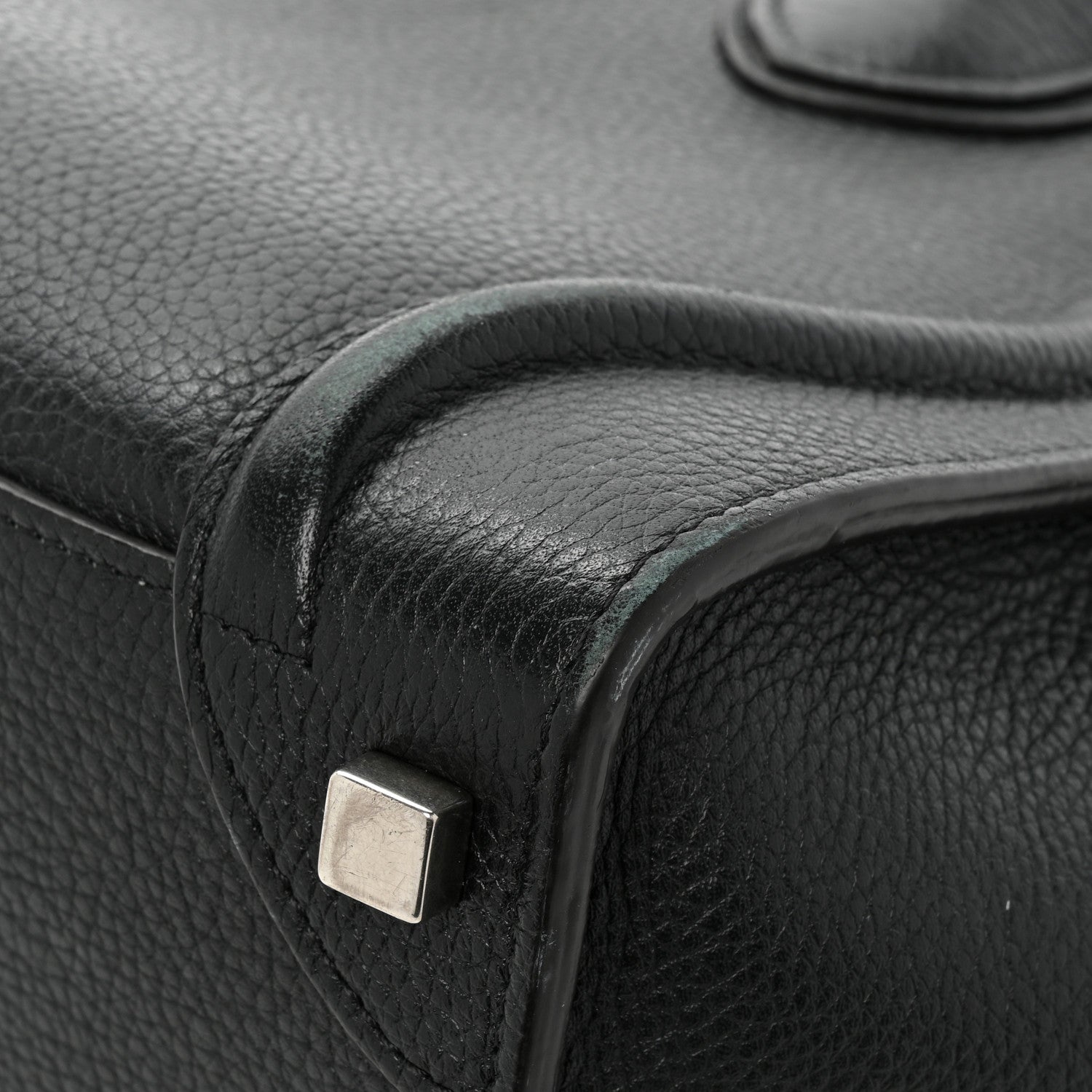 Celine Drummed Calfskin Micro Luggage Black 17 of 25