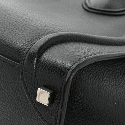 Celine Drummed Calfskin Micro Luggage Black 17 of 25