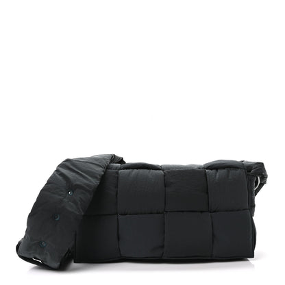 Bottega Veneta Nylon Intrecciato Padded Tech Cassette Bag Black White 1 of 11