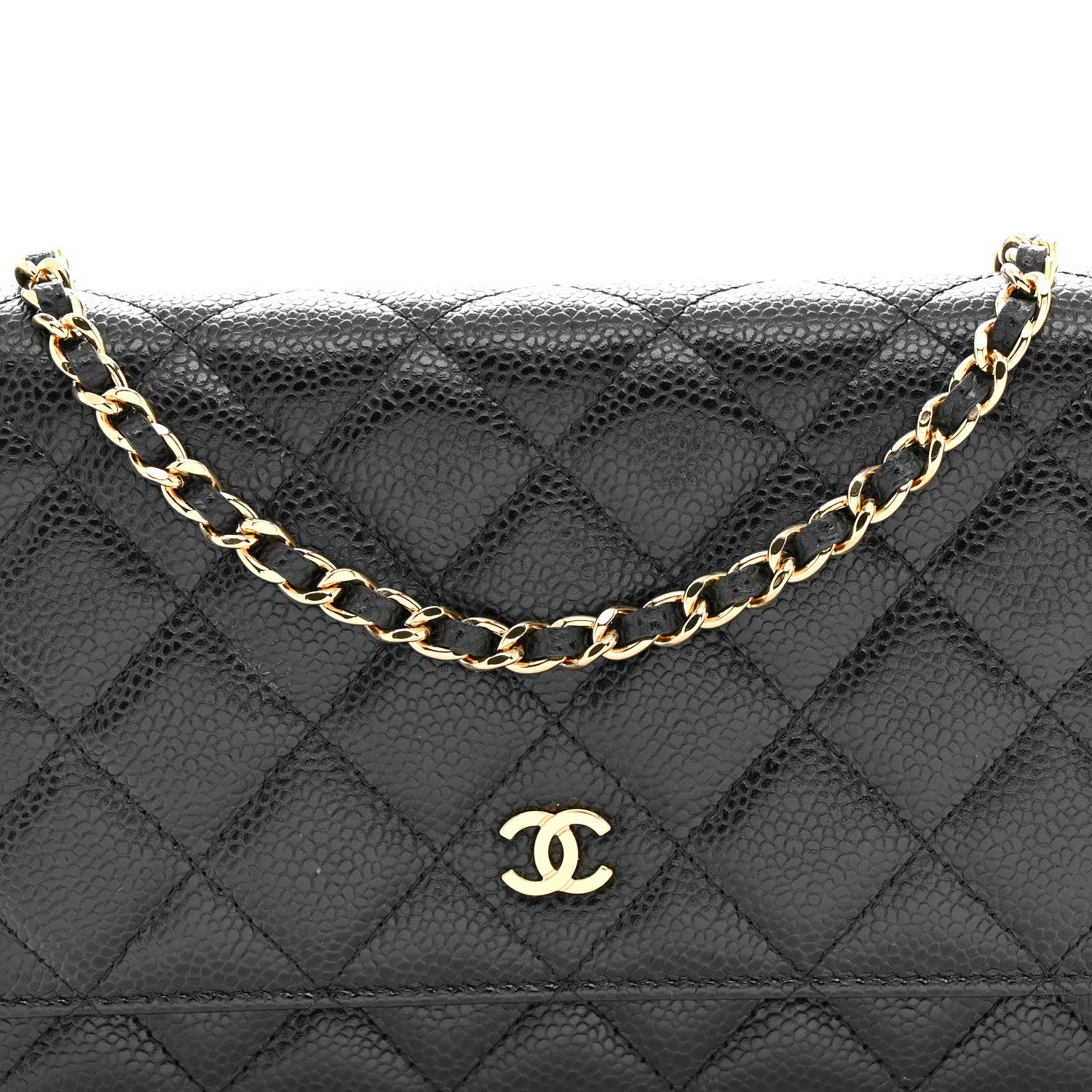 Chanel Caviar Quilted Wallet on Chain WOC Black 9 of 13