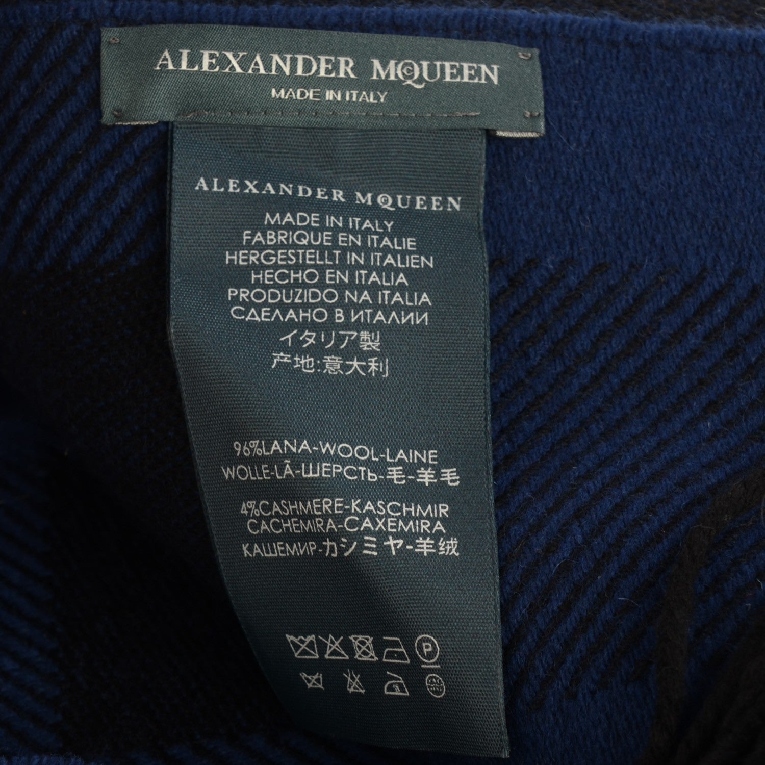 Alexander McQueen Wool Silk Cashmere Skull Scarf Black 4 of 7
