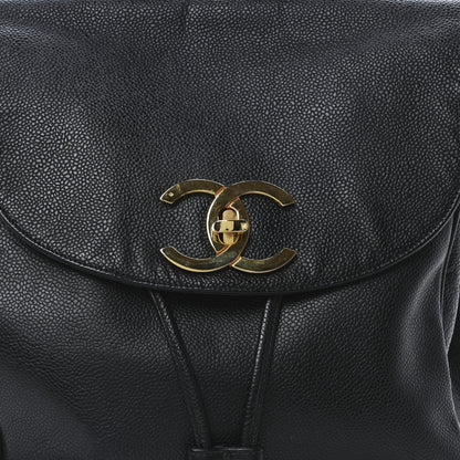 Chanel Caviar CC Backpack Black 7 of 9
