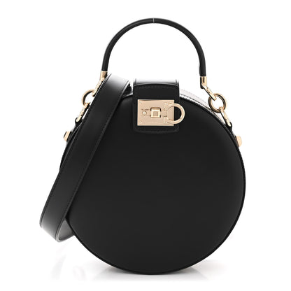 Salvatore Ferragamo Calfskin Round Studio Crossbody Black 1 of 9