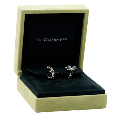 Van Cleef & Arpels 18K White Gold Diamond Small Frivole Earrings 5 of 5