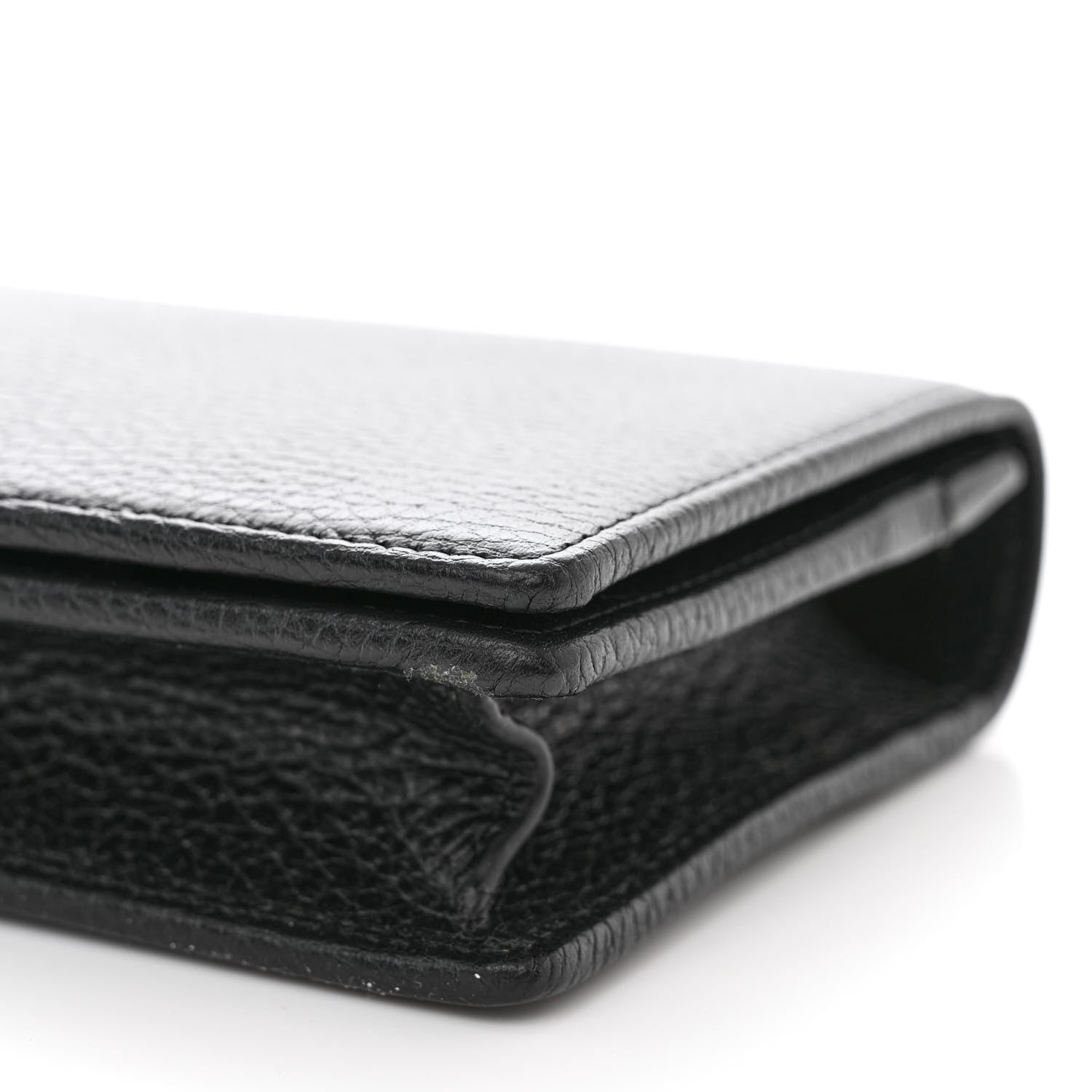 Gucci Calfskin Mini GG Marmont Chain Wallet Black 10 of 11