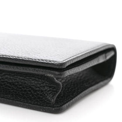 Gucci Calfskin Mini GG Marmont Chain Wallet Black 10 of 11