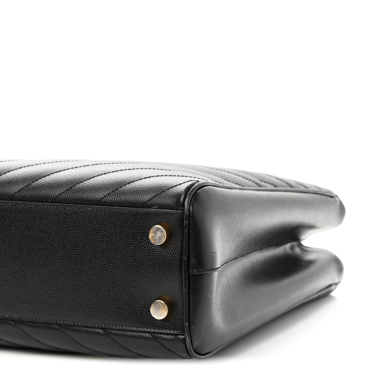 Grain De Poudre Matelasse Chevron Monogram Shopping Bag Black