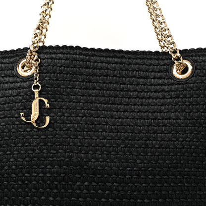 Jimmy Choo Raffia Small Mari Tote Black 8 of 12