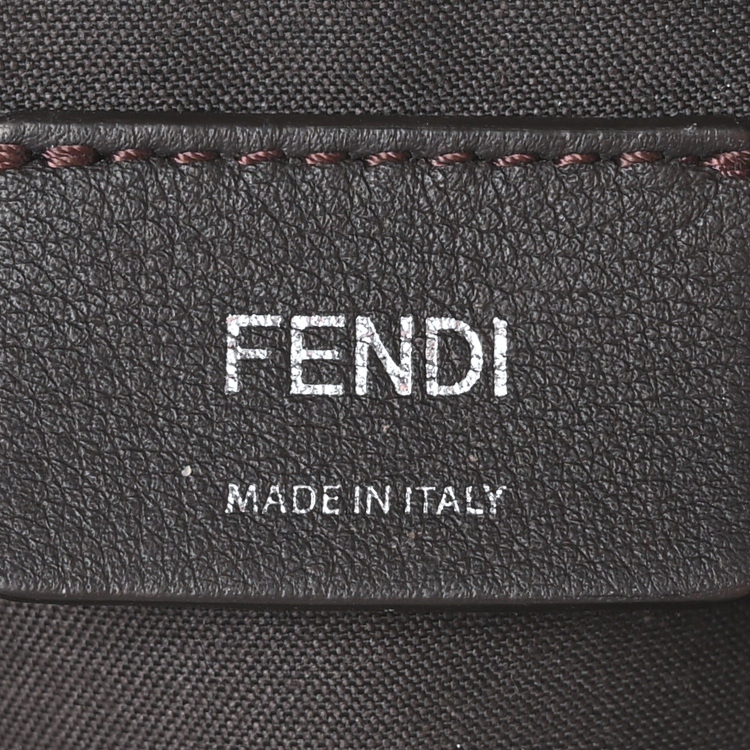Fendi Vitello King Logo Embossed Mini By The Way Boston Bag Cuoio 6 of 10