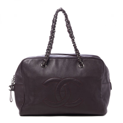 Chanel Deerskin Luxe Ligne Bowler Purple 1 of 9