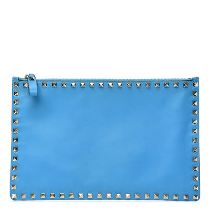 Valentino Garavani Vitello Large Rockstud Zip Pouch Parrot 1 of 8