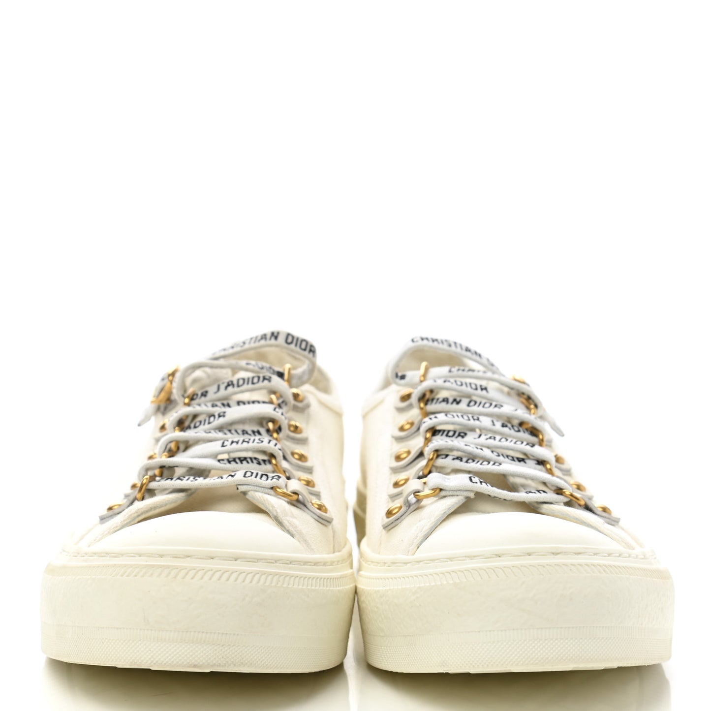 Canvas Walk 'N' Dior Low Top Sneakers 39.5 Milk