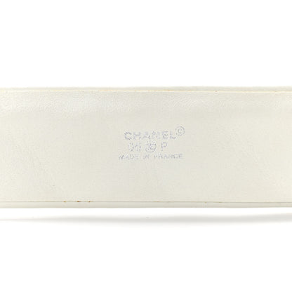 Chanel Lambskin Quilted CC Belt 80 32 White 4 of 8