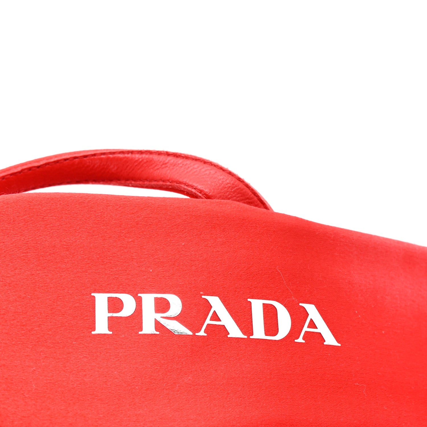 Prada Satin Logo Slingback Sandals 40 Red 8 of 8