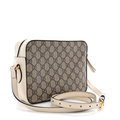Gucci GG Supreme Monogram Small Horsebit 1955 Shoulder Bag Beige Mystic White 3 of 13